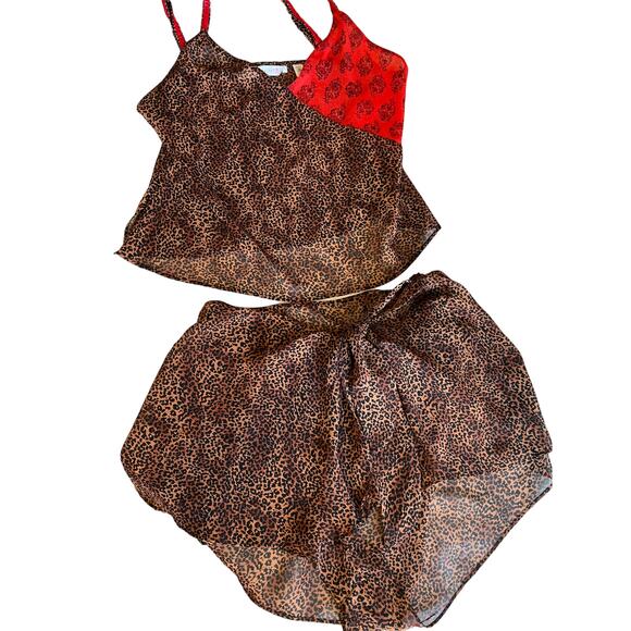 Victorias Secret animal print camisole and shorts set - Picture 1 of 9